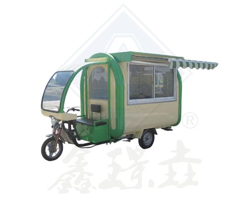 Gas Food Truck Cart with Grill and Fryer Tricycle Motorcycle Food Service Trailer Cart