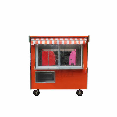 Fully Equipped Food Truck 220cm Single Double Axle Commercial Round Model with Canopy