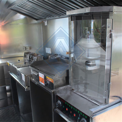 Single Axle Mobile Round Model Electric Food Truck with Canopy 3KW Long Service Life