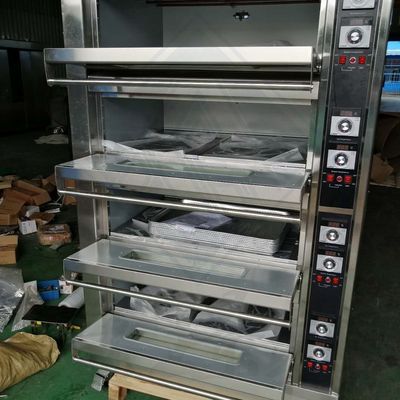 Soybean Material 2 Layer Deck Oven and Mixer Conveyor Pizza Oven for Bakery Equipment