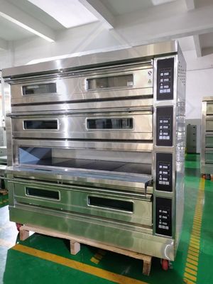 Soybean Material 2 Layer Deck Oven and Mixer Conveyor Pizza Oven for Bakery Equipment