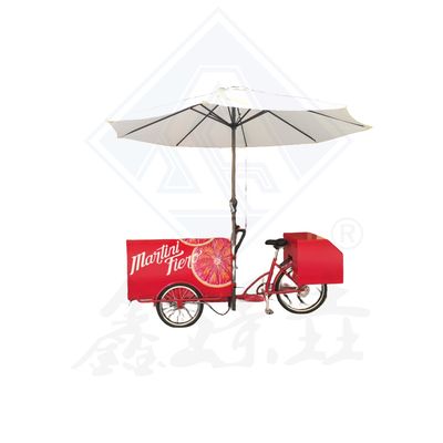 Long Service Life Milk Tea Juice Beverage Bicycle Cart for Snack Food Mobile Food Cart
