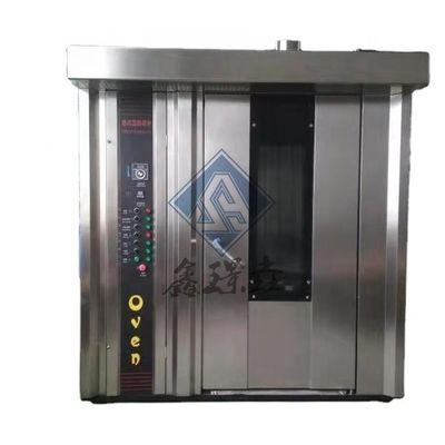 Food Beverage 1800*2000*2200 Electric Gas Diesel Automatic 16/32 Rotary Oven Baking Bread Making Machine Line