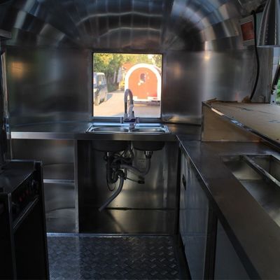 High Productivity Fiberglass Mobile Snack Van Folding Caravan Trailers for Frozen Food