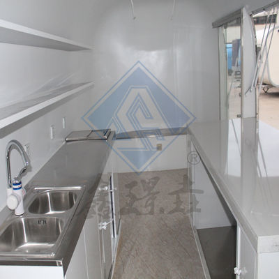 Outdoor Street Food Cart 300cm Single Axle Commercial Ice Cream Snack Drinks Vending Truck