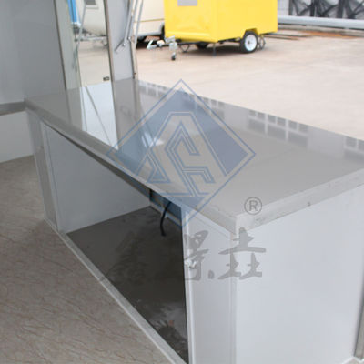 Outdoor Street Food Cart 300cm Single Axle Commercial Ice Cream Snack Drinks Vending Truck
