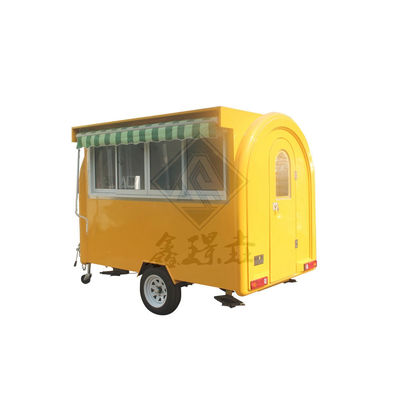 300CM Mobile Round Model Food Cart with Canopy Double Axles Raw Material Milk 1000 KG