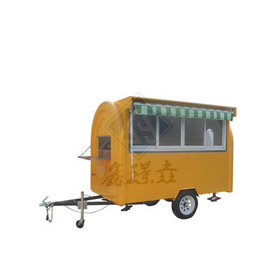 300CM Mobile Round Model Food Cart with Canopy Double Axles Raw Material Milk 1000 KG
