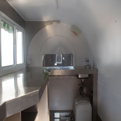 300CM Mobile Round Model Food Cart with Canopy Double Axles Raw Material Milk 1000 KG