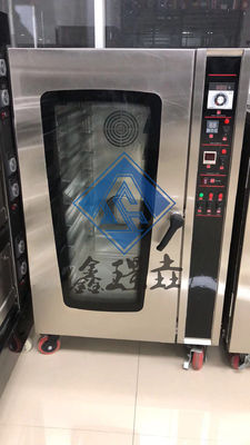 10 Trays Convection Baking Oven With Steam for Vegetable Processing Plant Even Baking