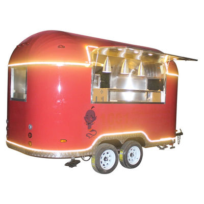 Full Kitchen Stainless Steel Food Truck on Wheels Road Wheel for Mobile Catering