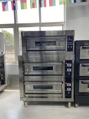 Industrial 3-Deck 9-Tray Stone Deck Bread Baking Oven for Baking Bread Cake Toast