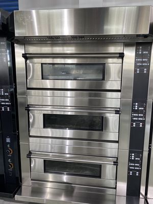 Industrial 3-Deck 9-Tray Stone Deck Bread Baking Oven for Baking Bread Cake Toast