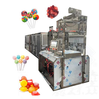 Flat Candy Lollipop Making Machine with Cooling Tunnel Precise Temperature Control