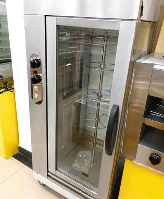 High Capacity Gas Rotisserie Oven for 16 Chickens 77kg Weight and 220V Voltage