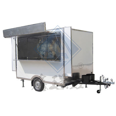 2.2M Single/Double Axles Round Model Mobile Food Truck Customized Design with Canopy