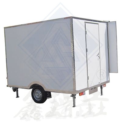 2.2M Single/Double Axles Round Model Mobile Food Truck Customized Design with Canopy