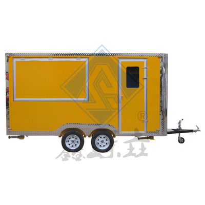 500*200*230 CM Size Design Mobile Food Truck with Canopy Square and Video Technical Support