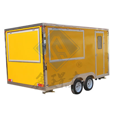 500*200*230 CM Size Design Mobile Food Truck with Canopy Square and Video Technical Support