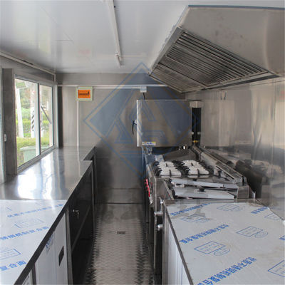 500*200*230 CM Size Design Mobile Food Truck with Canopy Square and Video Technical Support