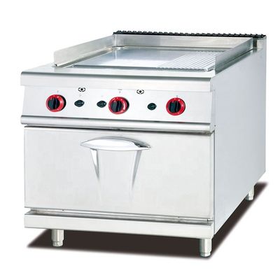 6 Burner Gas Stove with Stainless Steel Surface Material and Bread Bakery Oven