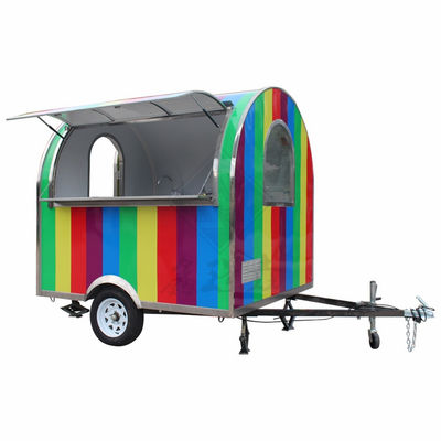 Customized Industrial Round Model Square Mobile Food Truck 2.8M Single/Double Axles