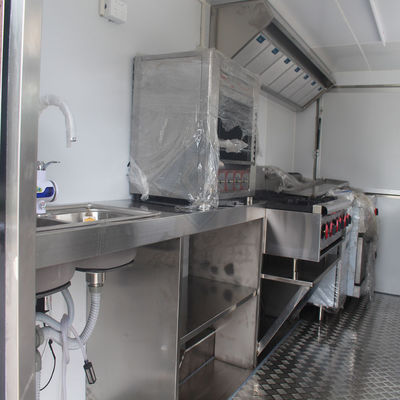 220V Long Service Life Single/Double Axles 580 Design Mobile Food Truck with Canopy