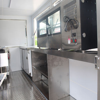 220V Long Service Life Single/Double Axles 580 Design Mobile Food Truck with Canopy