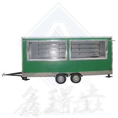 1000 KG Single/Double Axles Mobile Food Truck with Canopy and Video Technical Support