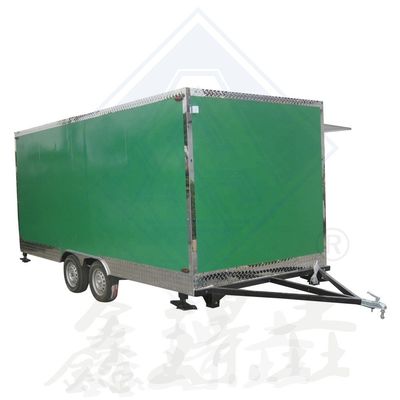 1000 KG Single/Double Axles Mobile Food Truck with Canopy and Video Technical Support