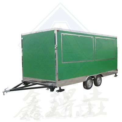 1000 KG Single/Double Axles Mobile Food Truck with Canopy and Video Technical Support