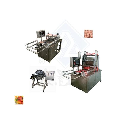Multifunctional Double Colors Soft Gummy Candy Depositing Machine for 20-50kg/h Output