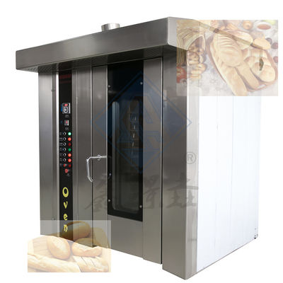 Electric Biscuit Cake Bread Automatic Rotary Gas Industrial Baking 32 Trays Good Oven
