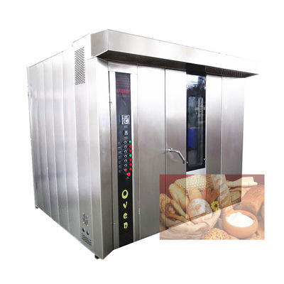 Bakery 32 Rotary Gas Industrial Electric Biscuit Cake Bread Baking Oven Fully Automatic