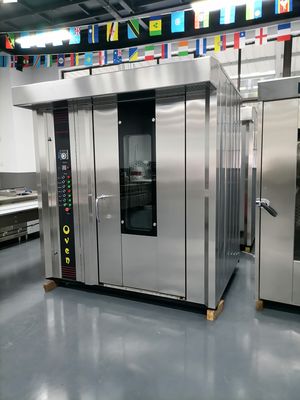 Bakery 32 Rotary Gas Industrial Electric Biscuit Cake Bread Baking Oven for Restaurant