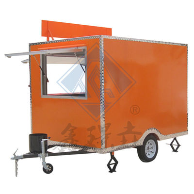 Single/Double Axles Design 300 Mobile Food Truck with Canopy Customized Industrial