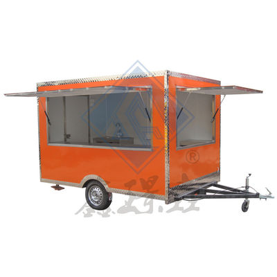 Single/Double Axles Design 300 Mobile Food Truck with Canopy Customized Industrial