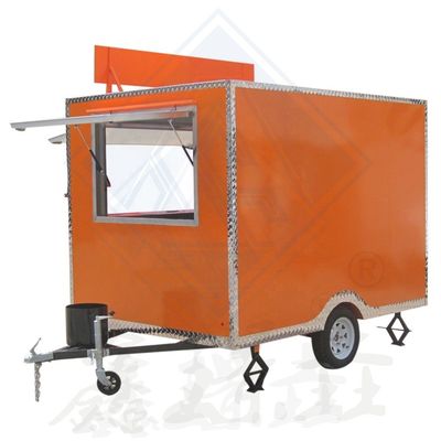 Single/Double Axles Design 300 Mobile Food Truck with Canopy Customized Industrial