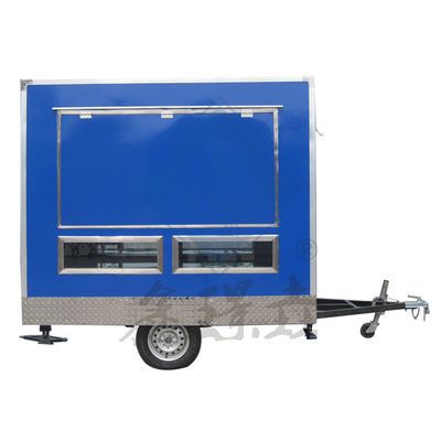 Customized 250 Mobile Single/Double Axles Industrial with Canopy Square Mobile Food Truck