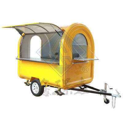 Industrial Vending Snack 220CM Mobile Food Truck with Canopy and Round Model Design