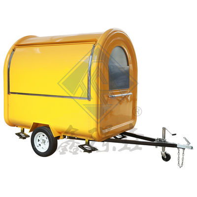 Industrial Vending Snack 220CM Mobile Food Truck with Canopy and Round Model Design