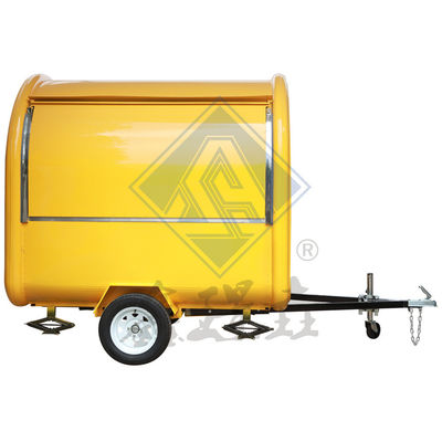 Industrial Vending Snack 220CM Mobile Food Truck with Canopy and Round Model Design