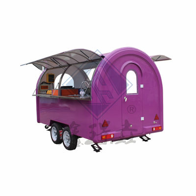 Single/Double Axles Mobile Food Truck with Canopy and Customized Cooking Equipments
