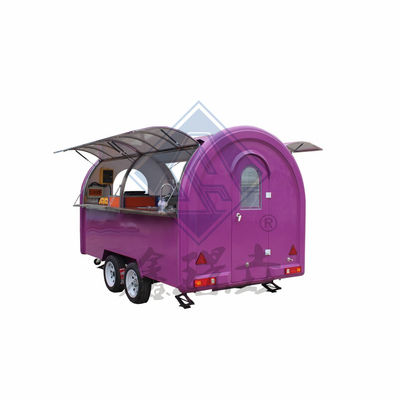 Single/Double Axles Mobile Food Truck with Canopy and Customized Cooking Equipments