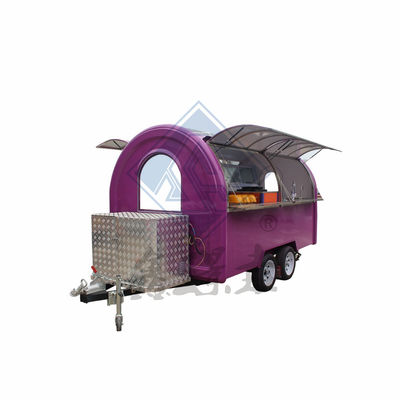 Single/Double Axles Mobile Food Truck with Canopy and Customized Cooking Equipments