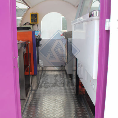Single/Double Axles Mobile Food Truck with Canopy and Customized Cooking Equipments