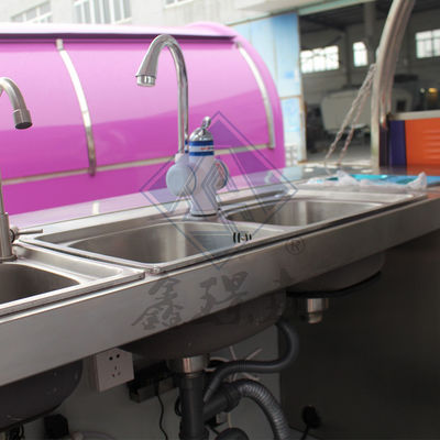 Single/Double Axles Mobile Food Truck with Canopy and Customized Cooking Equipments