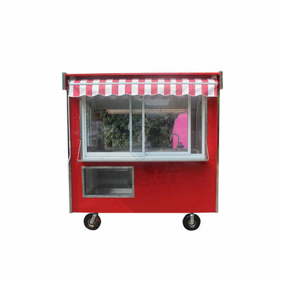 Customized Industrial Round Model Mobile Food Truck with Double Axles and Canopy
