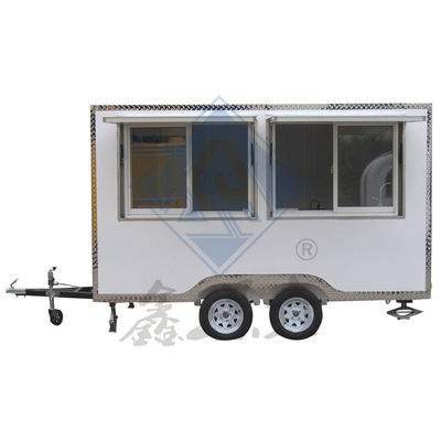 1000 KG Mobile Food Truck with Single/Double Axles and Canopy Design Customized