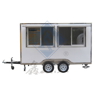 1000 KG Mobile Food Truck with Single/Double Axles and Canopy Design Customized